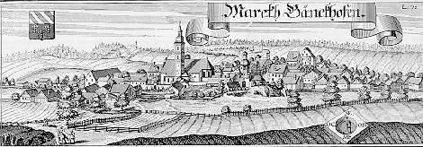Marckh Gänckhofen - Kupferstich von Michael Wening, 1723 Marckh Gänckhofen - Kupferstich von Michael Wening, 1723